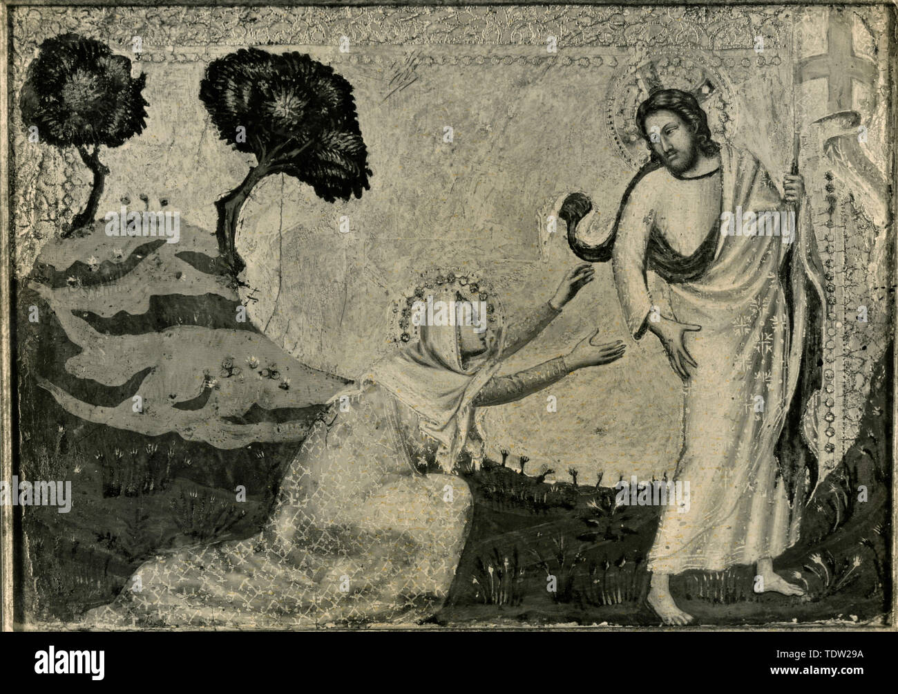 Christus und die Magdalen: Noli Me Tangere, Gemälde von Studio von Giotto di Bondone Stockfoto