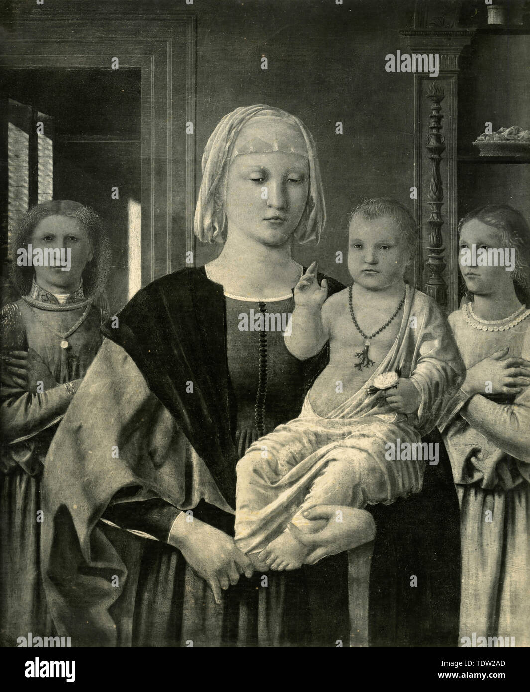 Madonna und Engel, Gemälde von Piero della Francesca Stockfoto