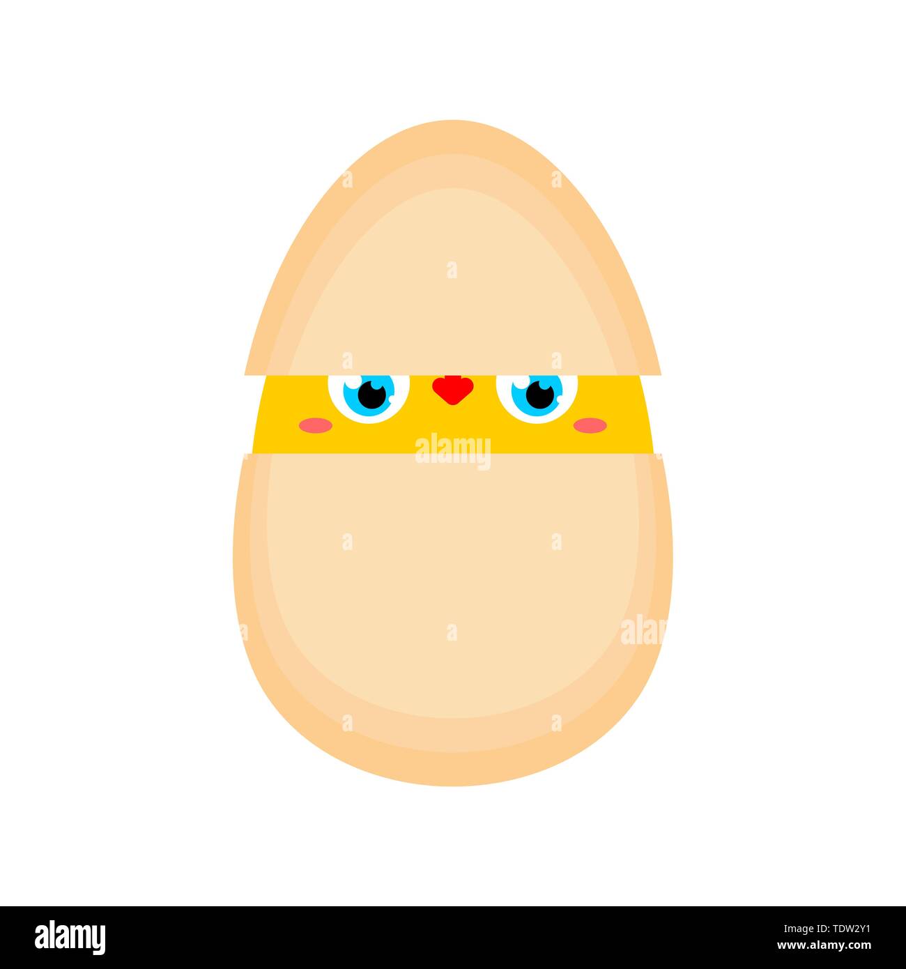 Huhn, Ei isoliert. isoliert. Vector Illustration Stock Vektor