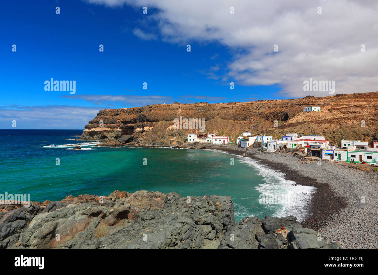 Fischerdorf Los Molinos, Kanarische Inseln, Fuerteventura Stockfoto