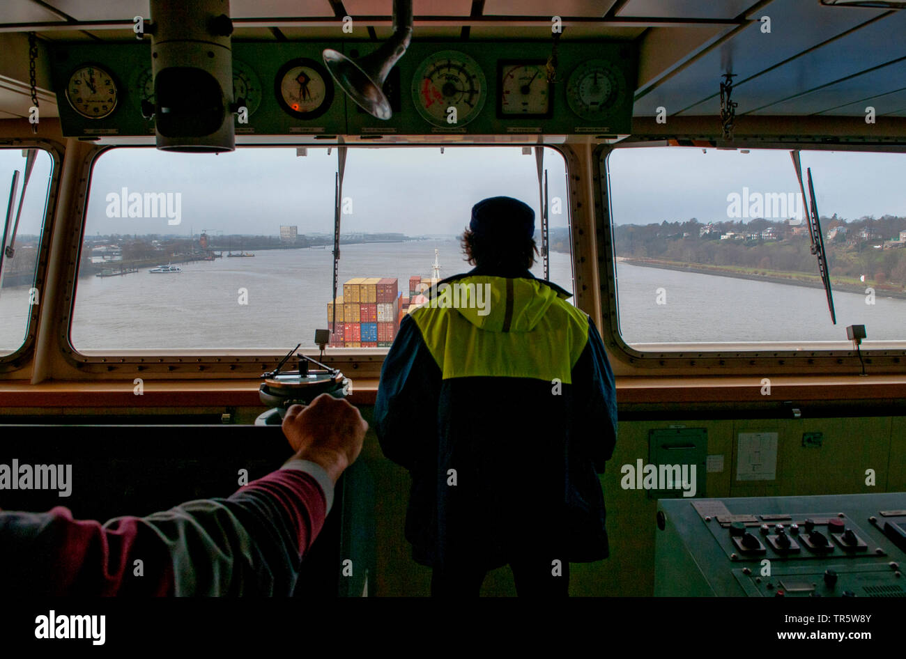 Harbour Pilot im Hafen wenn Hamburf, Deutschland, Hamburg Stockfoto