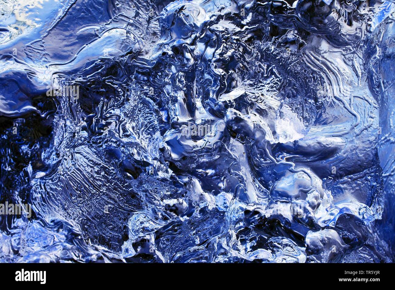 Detail eines Eis der Gletscher Lagune von Joekulsarlon, Island, Osten Island, Hornarfjoerdur, Nationalpark Vatnajoekull Stockfoto
