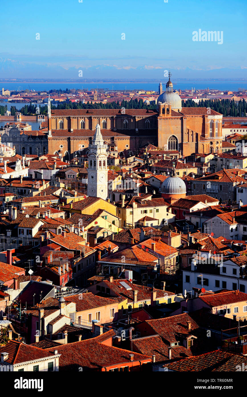 Blick auf das Viertel der Castello vom Campanile, Italien, Venedig Stockfoto