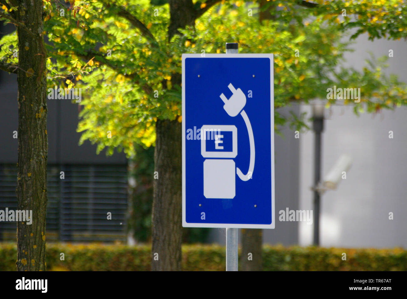 Elektrofahrzeug Ladestation, Deutschland Stockfoto