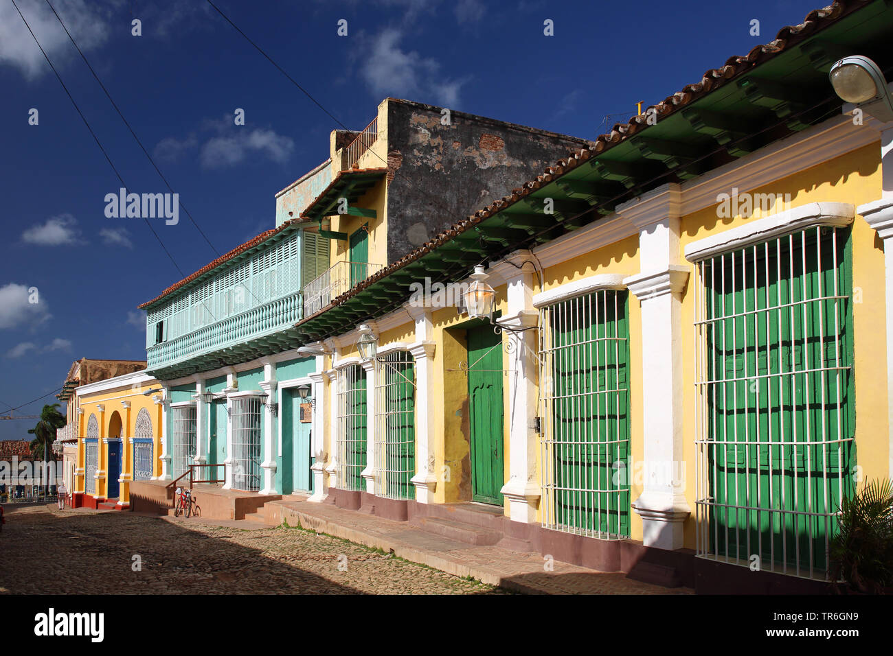 Gasse im Zentrum von Trinidad, Kuba, Trinidad Stockfoto