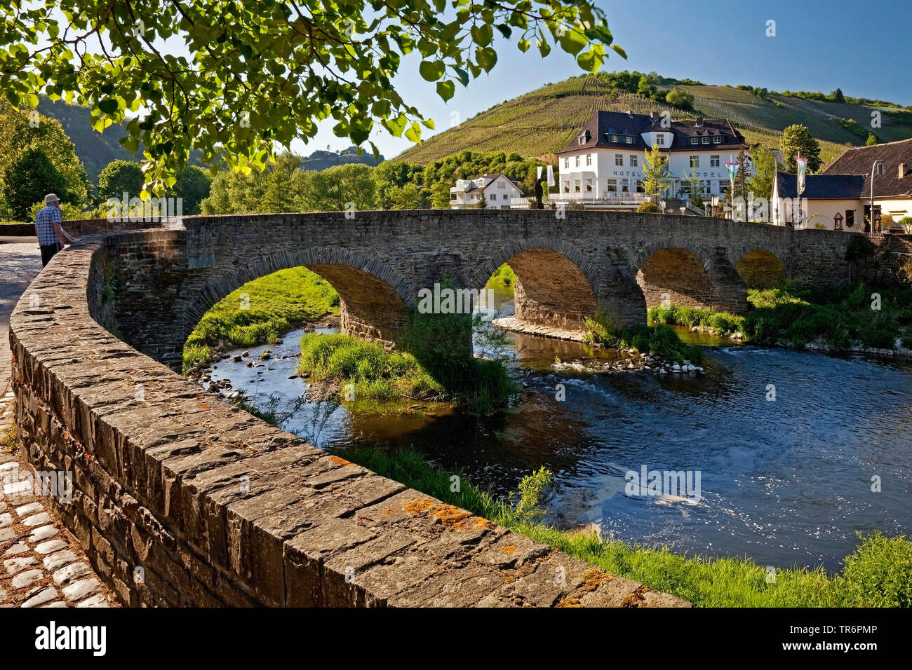 Nepomuk Brücke, die älteste Brücke über die Ahr, Deutschland, Rheinland-Pfalz, Rechberg Stockfoto