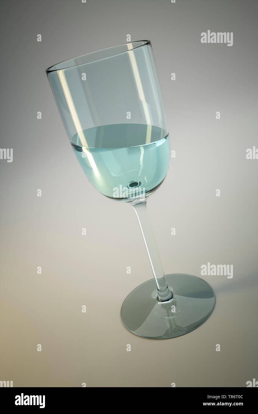 Wasser Glas, Computer Graphik Stockfoto