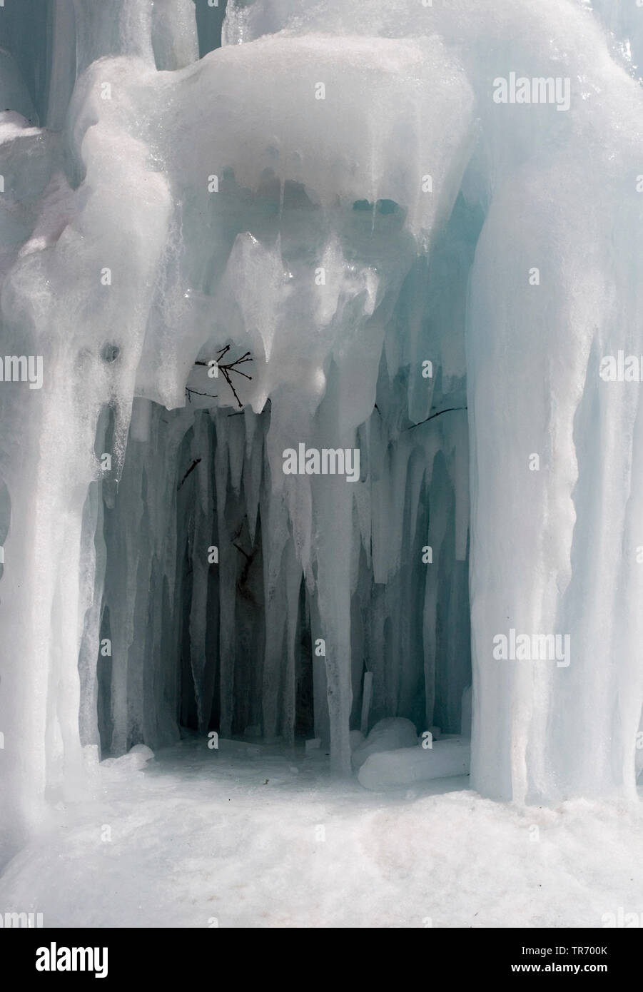 Gefroren, künstlicher Wasserfall, Japan Stockfoto