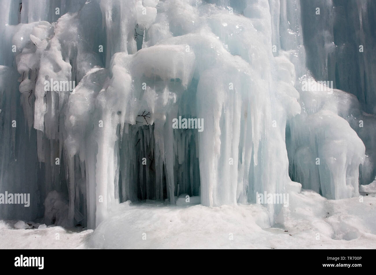 Gefroren, künstlicher Wasserfall, Japan Stockfoto