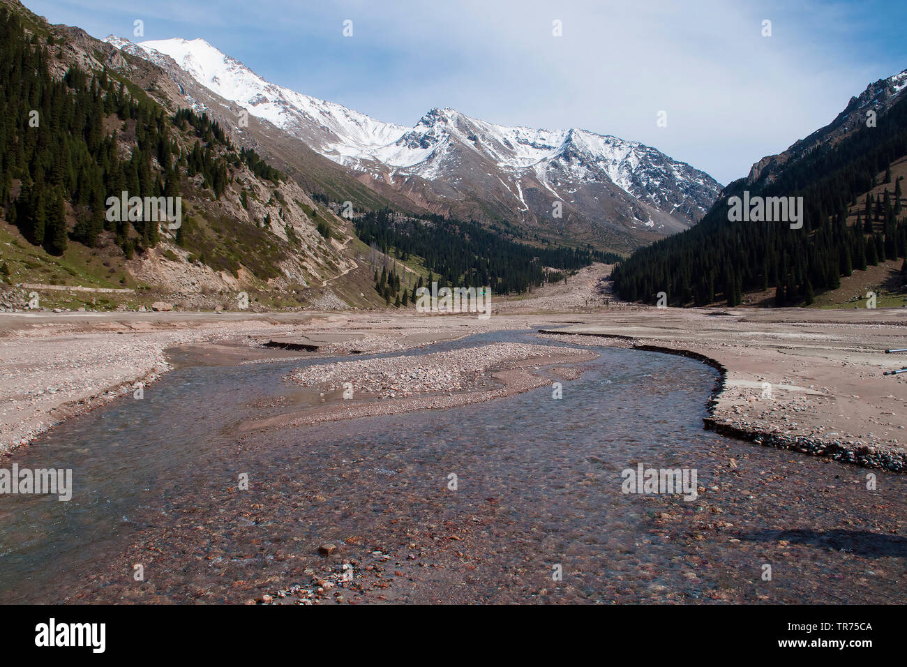 Großen Fluss in Almaty Ili-Alatau Nationalpark, Kasachstan, Ili-Alatau Nationalpark Stockfoto