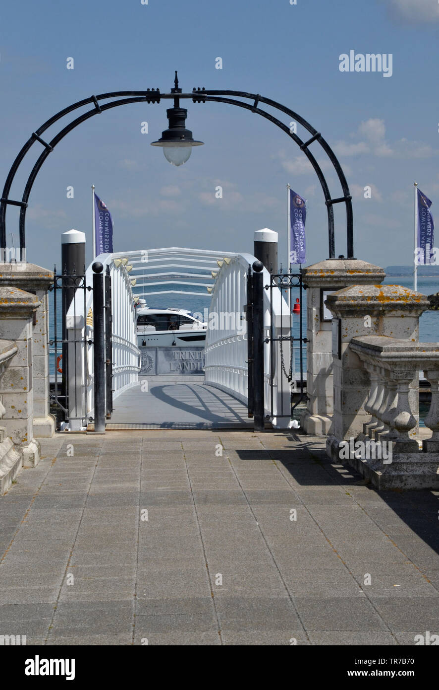 Ein Teil des Hafens in Cowes auf der Isle of Wight Stockfoto