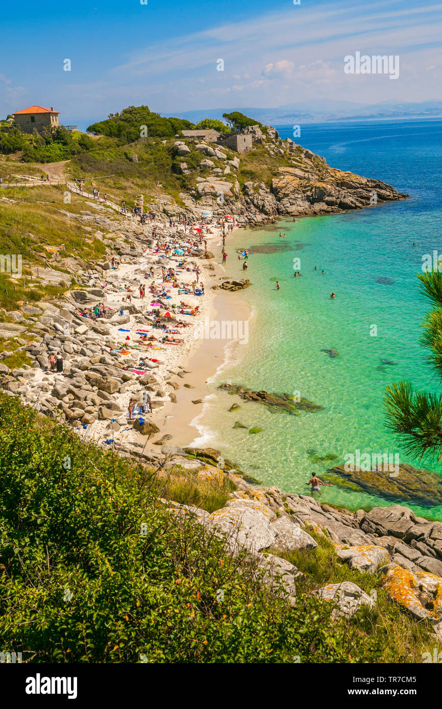 Cies Inseln. Maritime terrestrische Nationalpark der Atlantischen Inseln. Pontevedra Province. Galizien. Spanien Stockfoto