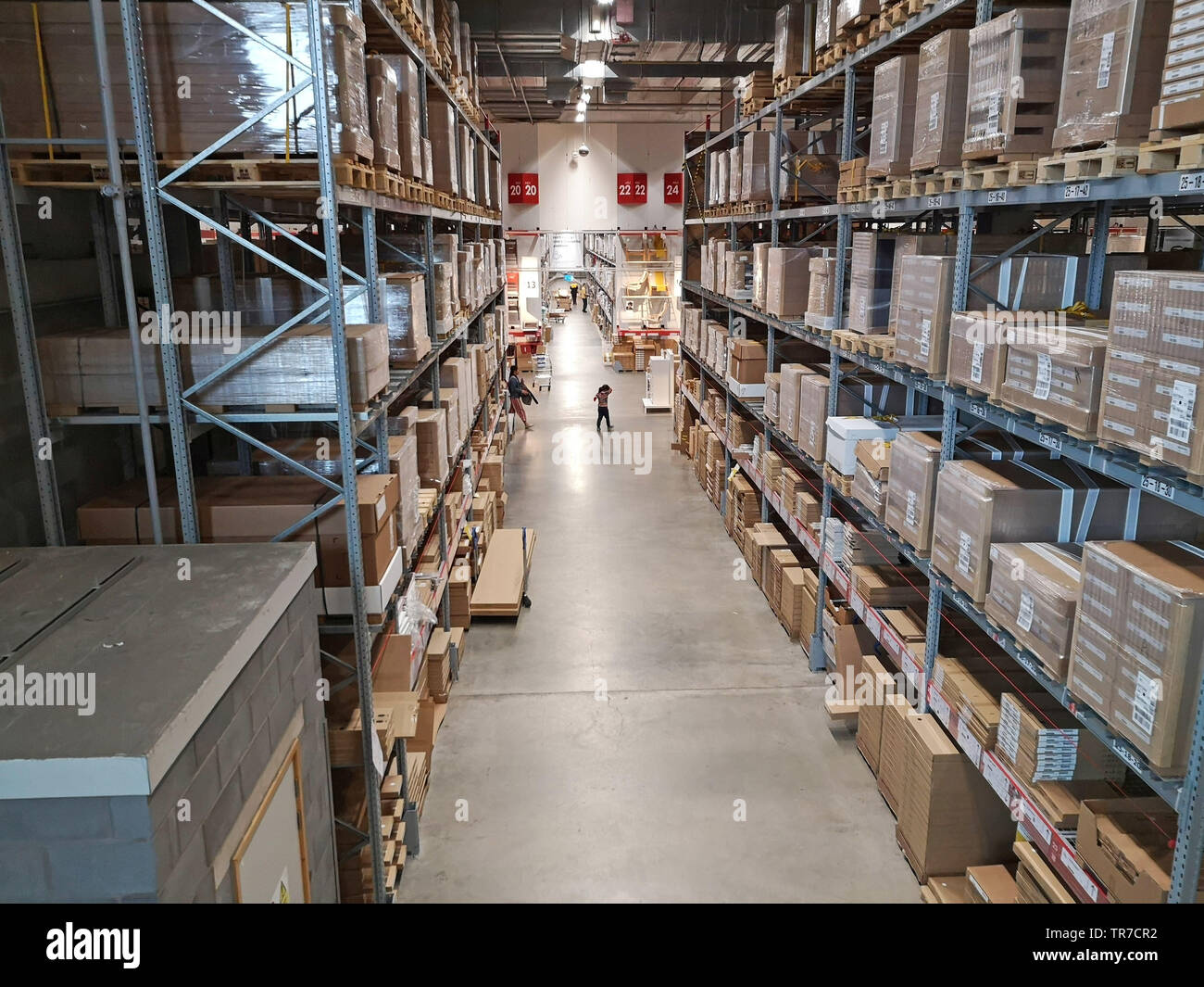 Self Service-/Check-out-Bereich bei Ikea in Coventry, Großbritannien, am 29. Mai 2019. Stockfoto