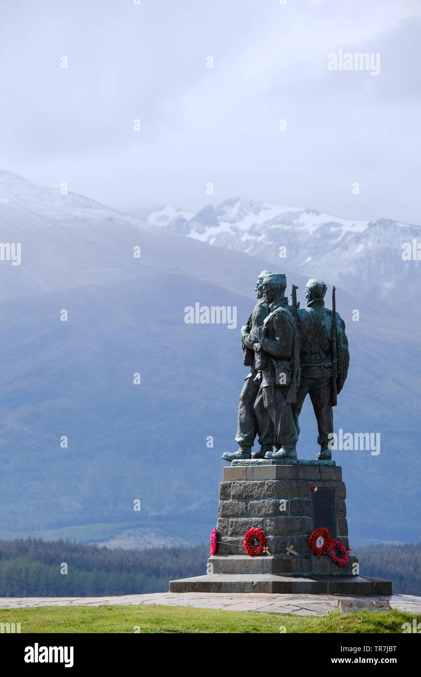 Die Commando Memorial in Lochaber in den schottischen Highlands. An die Männer des Original British Commando Kräfte gewidmet, während des Zweiten Weltkrieges. Stockfoto
