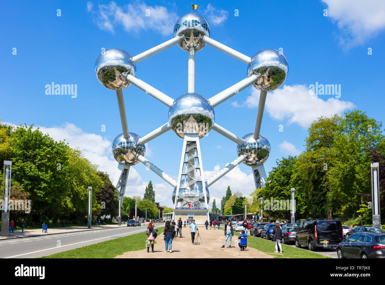 Brüssel Atomium Brussels Square de l'Atomium Boulevard de Centaire Brüssel Belgien Eu Europa Stockfoto