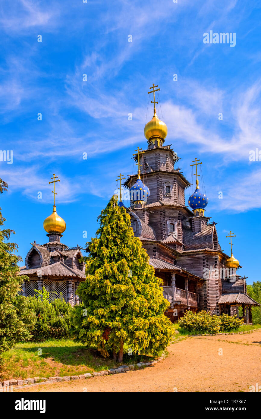 Holz- Russische Kirche in Gifhorn Stockfoto