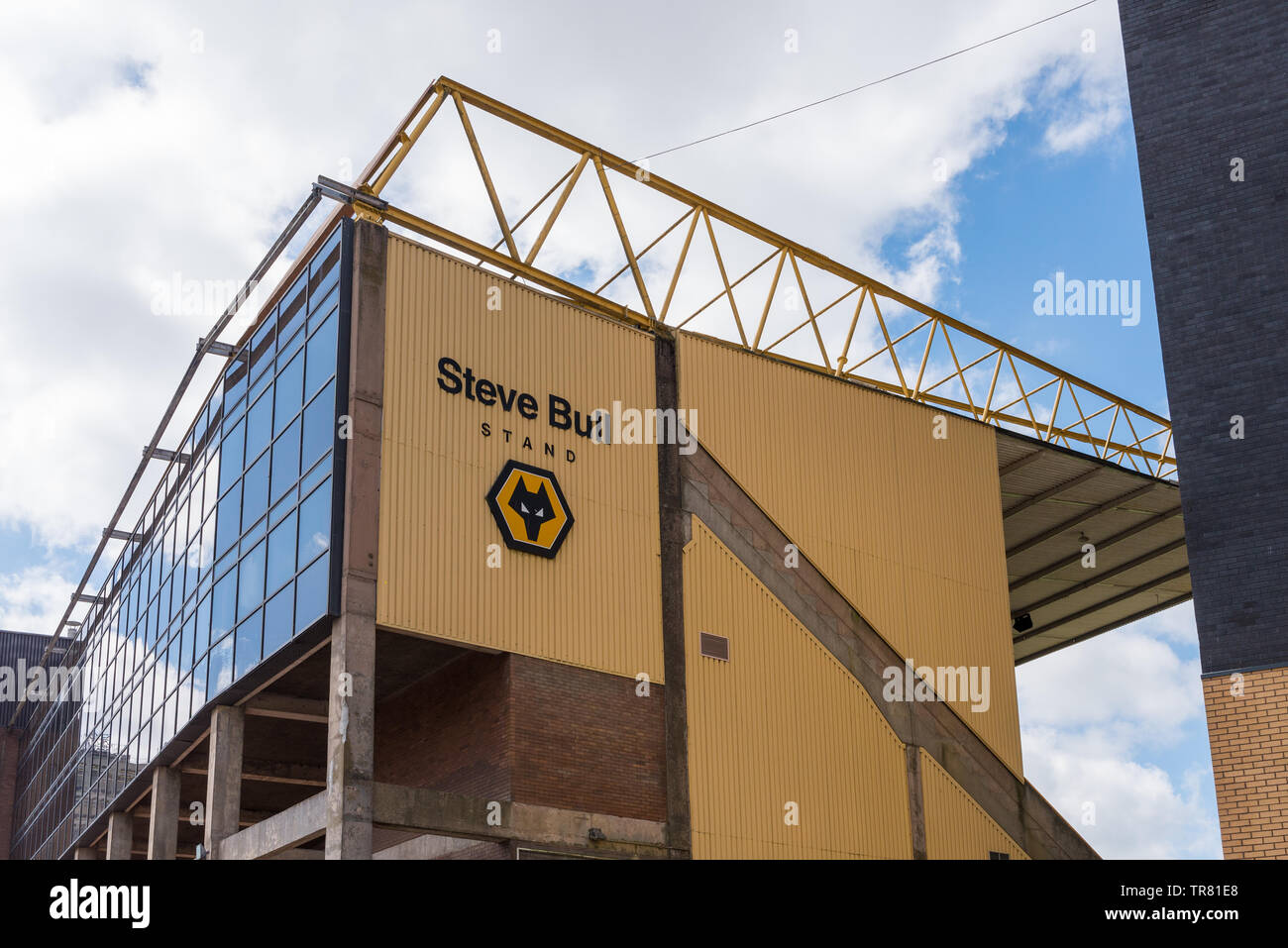 Der Steve Bull stand auf der Molineux, Heimat des Fußballvereins Wolverhampton wandert Stockfoto