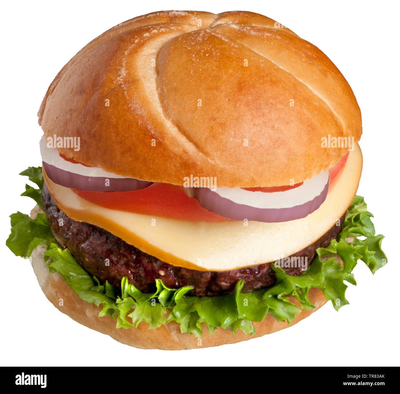 Saftigen Hamburger Stockfoto