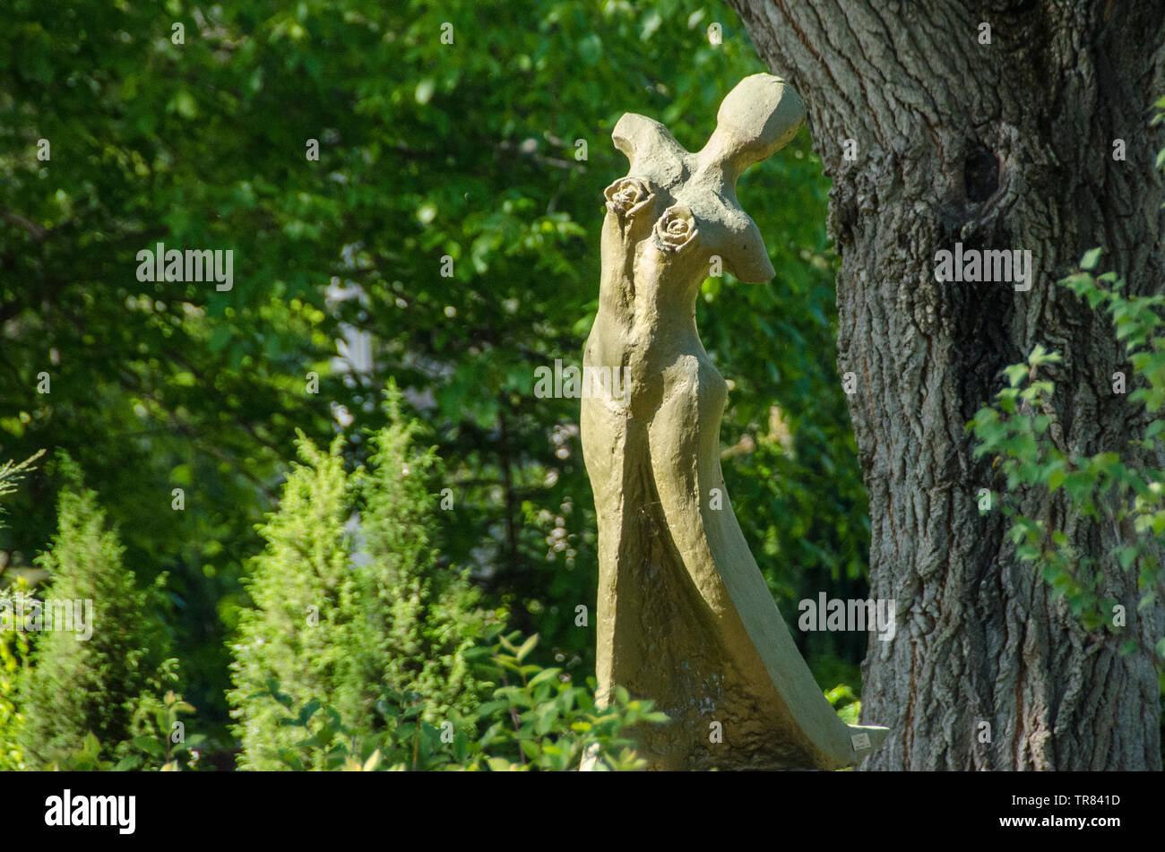 Skulptur - Pelince - asnom Memorial Center in Mazedonien Stockfoto