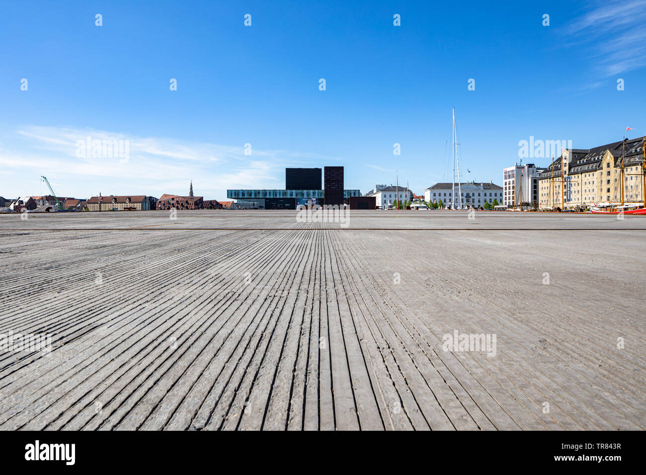 Die Kvaesthus Kvaesthusmolen (Pier), entworfen von Lundgaard & Tranberg, Abgeschlossen 2016, Kopenhagen, Dänemark Stockfoto