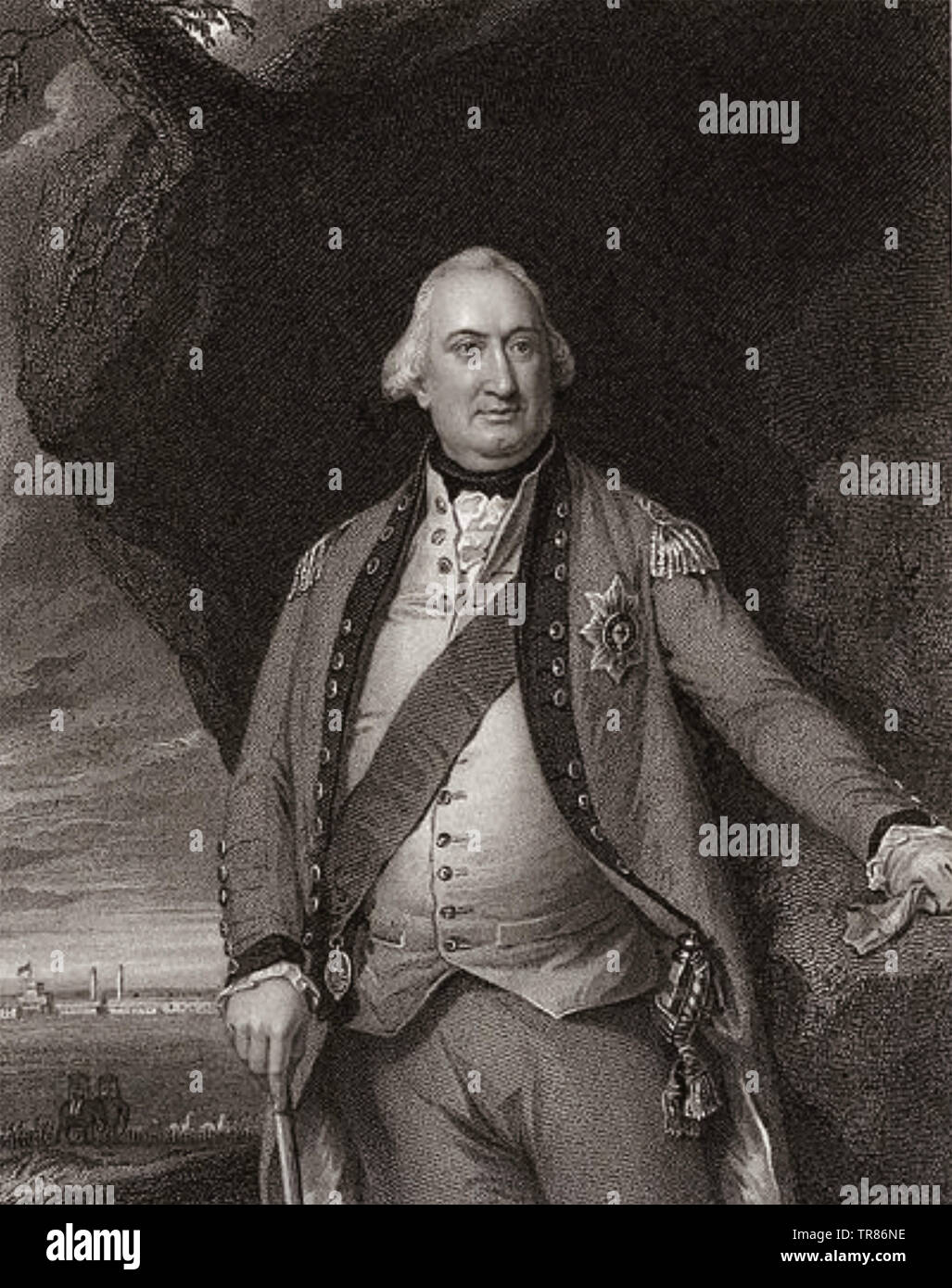 CHARLES CORNWALLIS, 1st Marquess Cornwallis (1738-1805) Britische Armee allgemein über 1795 Stockfoto