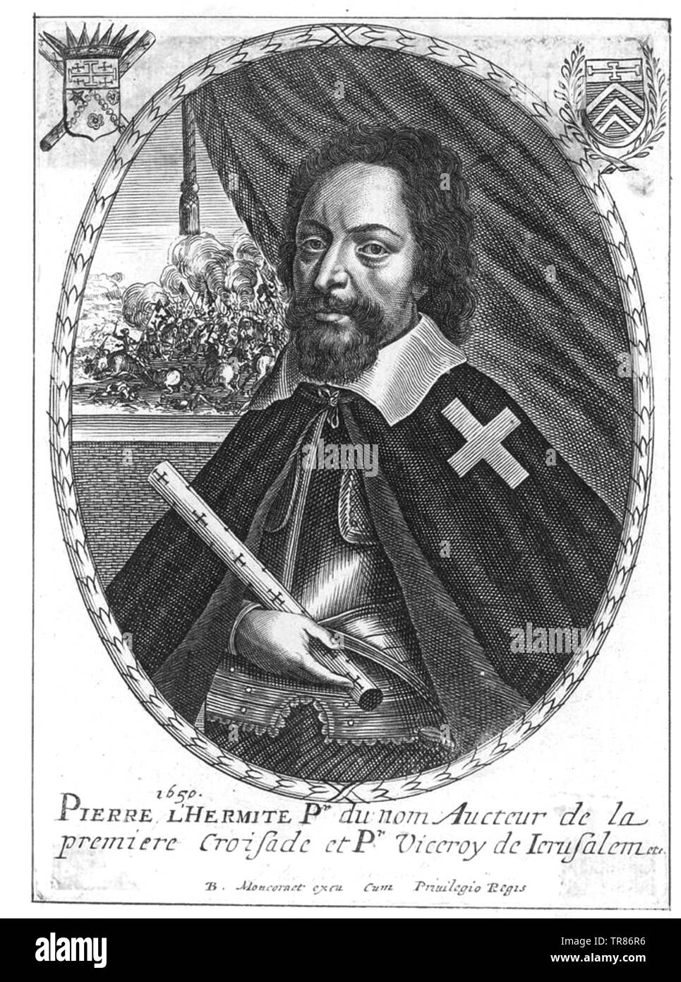 PETER der Einsiedler (c 1050-1115) Französische Priester, der eine führende Rolle in der Ersten Kreuzzug gespielt Stockfoto