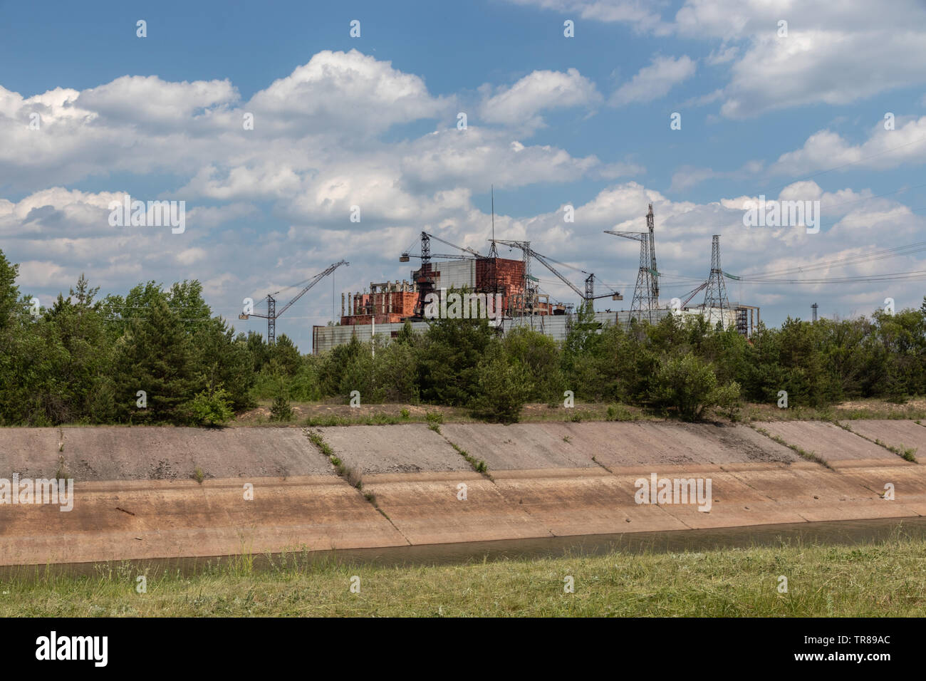 Mai 2019 - Kernkraftwerk Tschernobyl, Reaktor 5 und 6, die Sperrzone von Tschernobyl, Ukraine Stockfoto