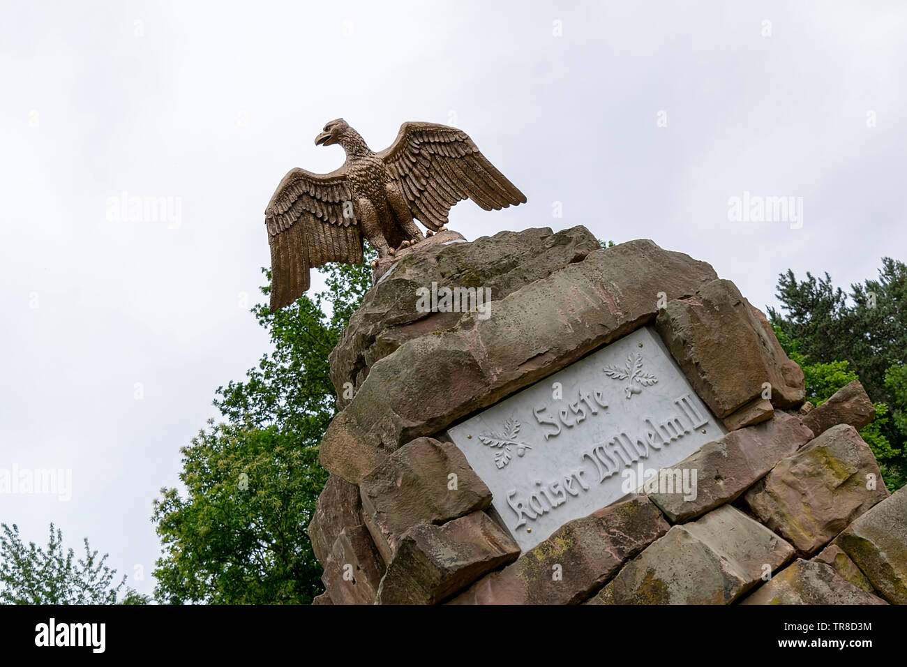 "Namensstein" am Eingang der Feste Stockfoto