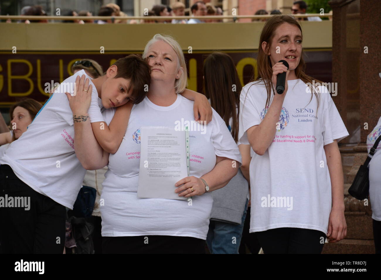 Krise Rallye senden im Parlament Platz Donnerstag, 30. Mai 2019. Stockfoto