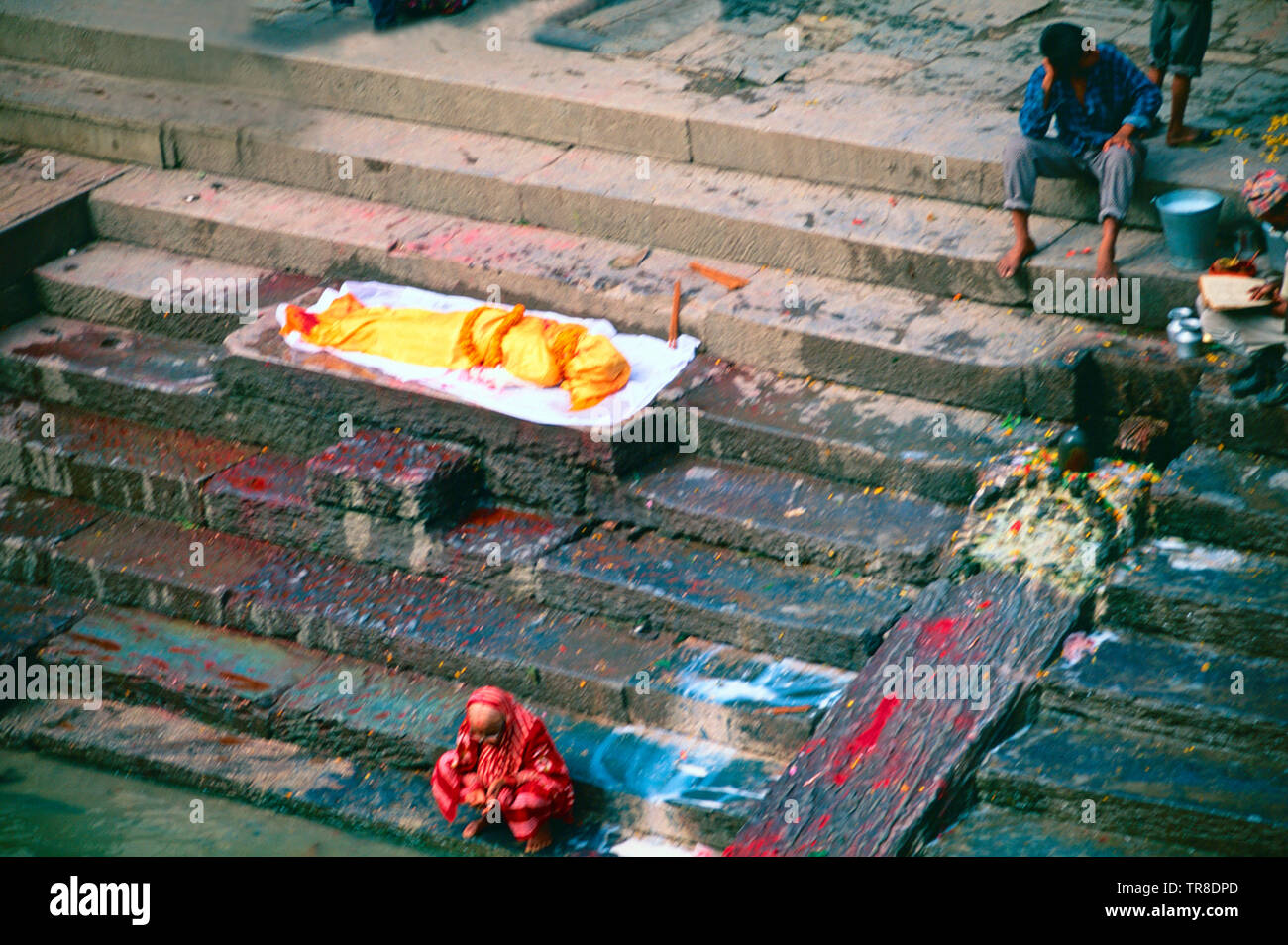 Die Einäscherung, Pashupatinath Tempel, Kathmandu Stockfoto