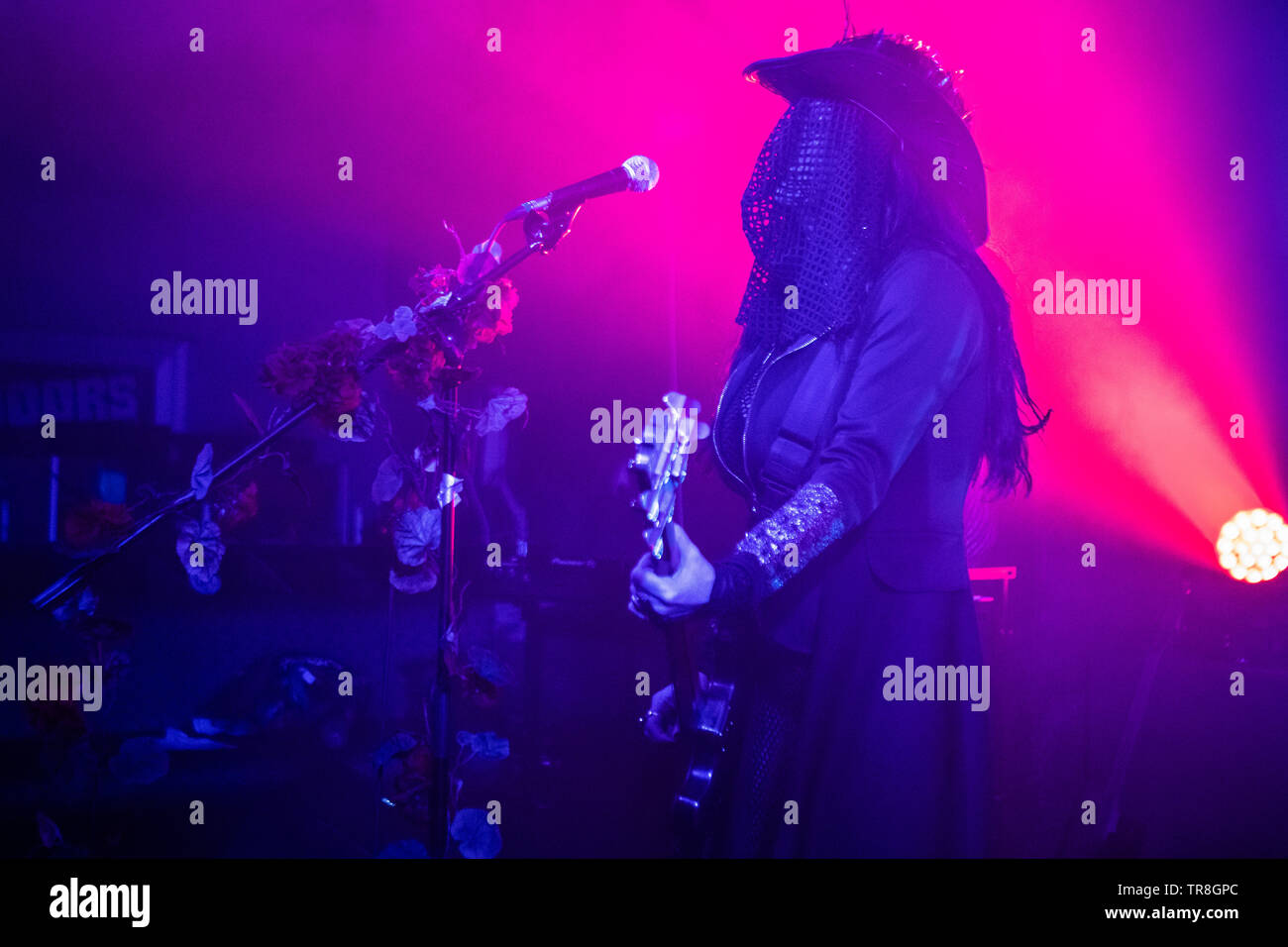 Zagreb, Kroatien - 30. 2019. Konzert der Kult Gothic Rock Band Christian Death, Zagreb, Kroatien. Stockfoto