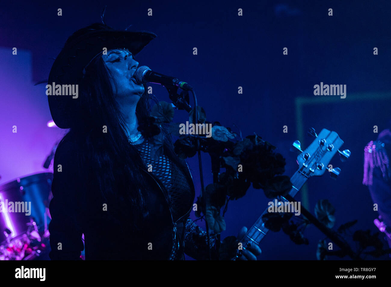 Zagreb, Kroatien - 30. 2019. Konzert der Kult Gothic Rock Band Christian Death, Zagreb, Kroatien. Stockfoto