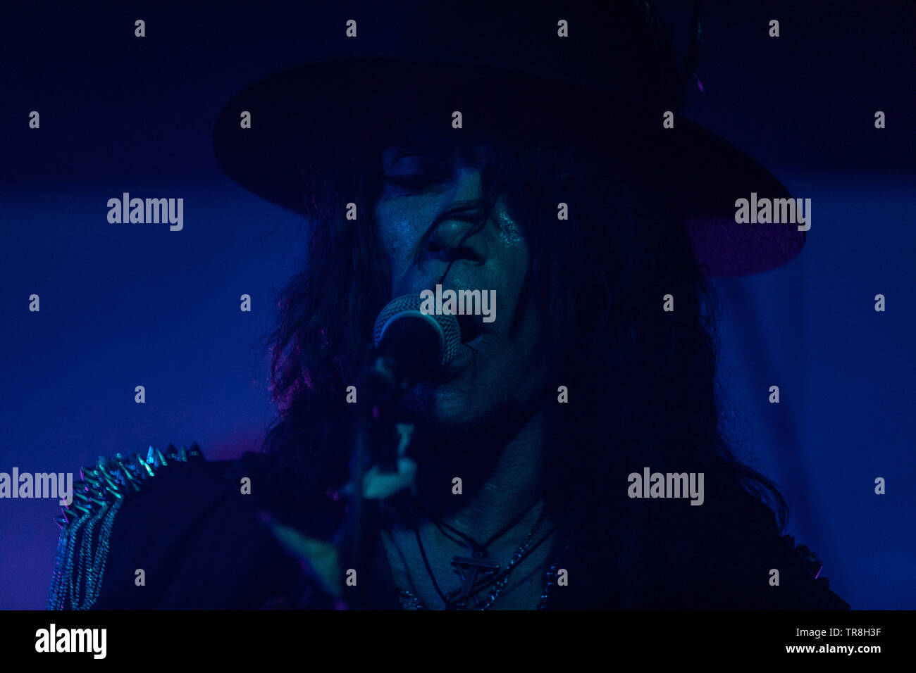 Zagreb, Kroatien - 30. 2019. Konzert der Kult Gothic Rock Band Christian Death, Zagreb, Kroatien. Stockfoto