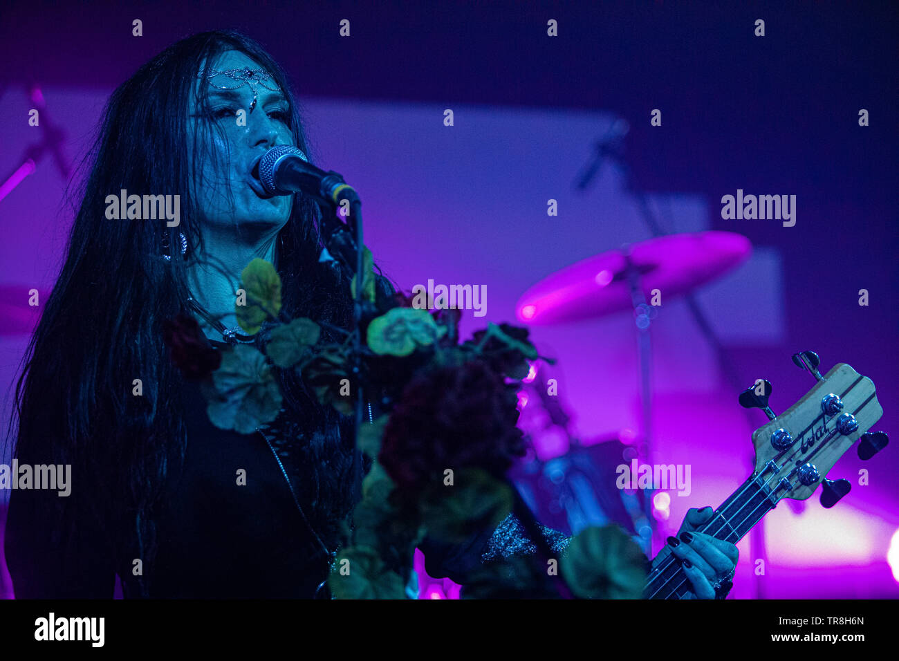 Zagreb, Kroatien - 30. 2019. Konzert der Kult Gothic Rock Band Christian Death, Zagreb, Kroatien. Stockfoto