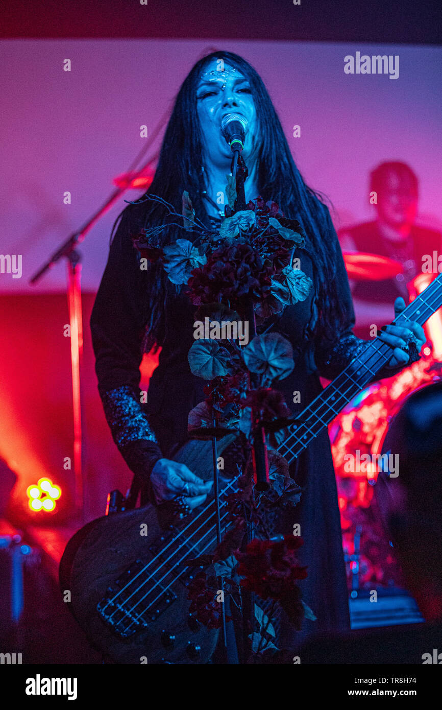 Zagreb, Kroatien - 30. 2019. Konzert der Kult Gothic Rock Band Christian Death, Zagreb, Kroatien. Stockfoto