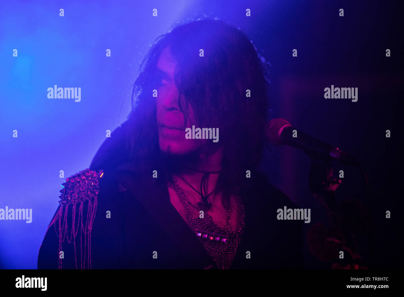 Zagreb, Kroatien - 30. 2019. Konzert der Kult Gothic Rock Band Christian Death, Zagreb, Kroatien. Stockfoto