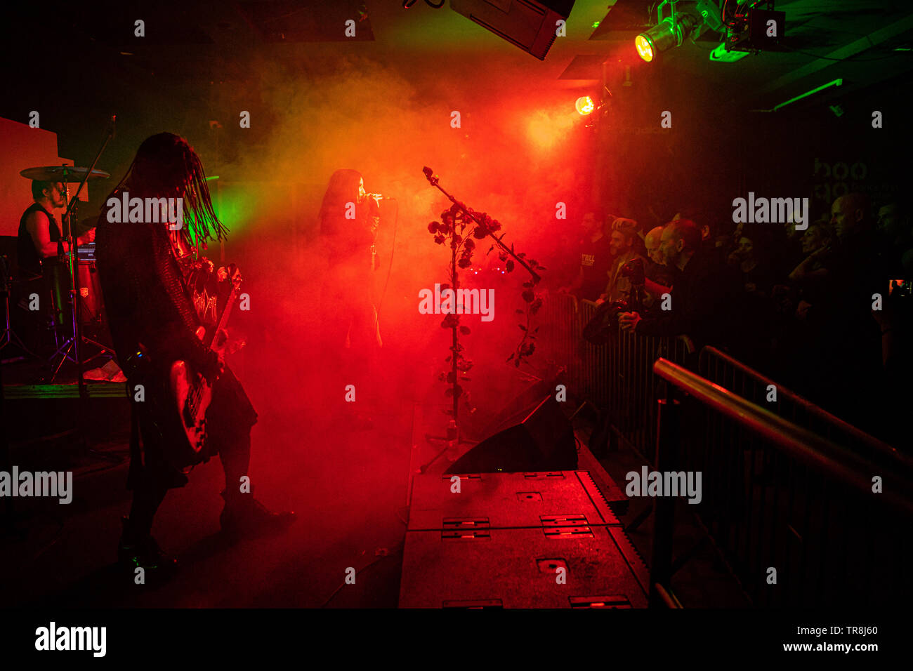 Zagreb, Kroatien - 30. 2019. Konzert der Kult Gothic Rock Band Christian Death, Zagreb, Kroatien. Stockfoto