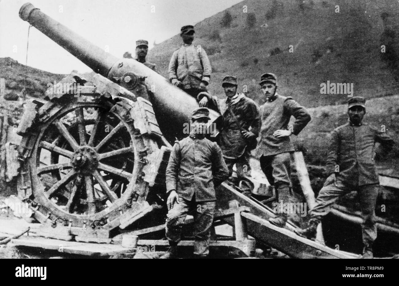149 g Cannon, royal Italienischen Armee, Ersten Weltkrieg Stockfoto