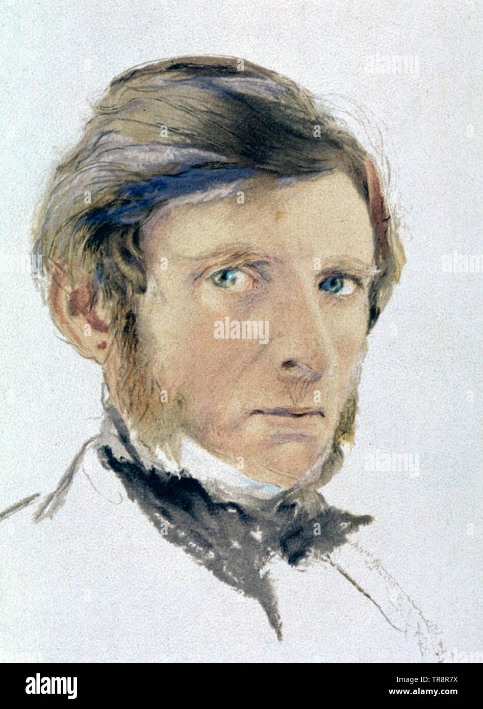 JOHN RUSKIN (1819-1900), englischer Kunstkritiker ungefähr 1860 Stockfoto