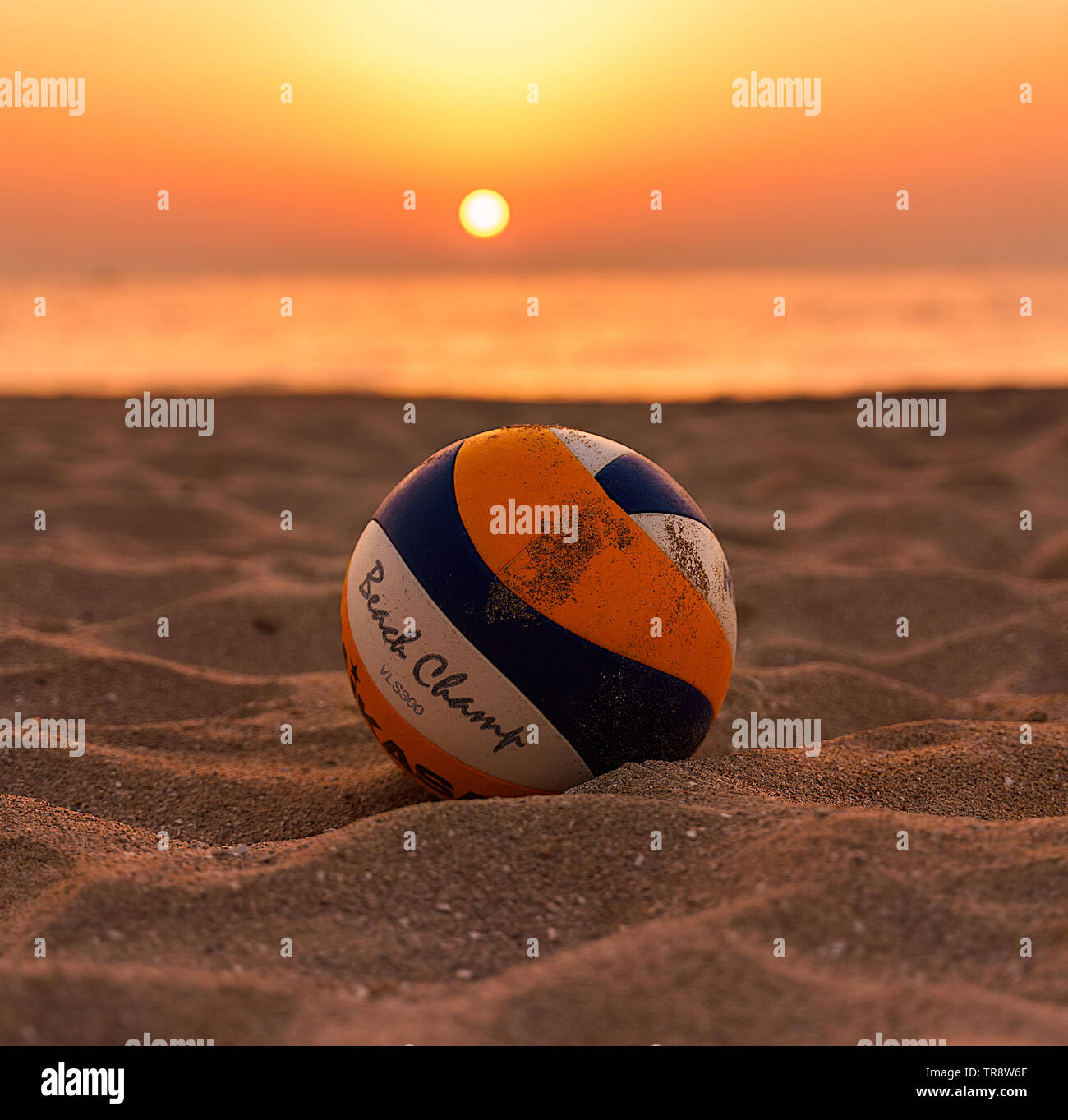 Beach Volley Zeit Stockfoto