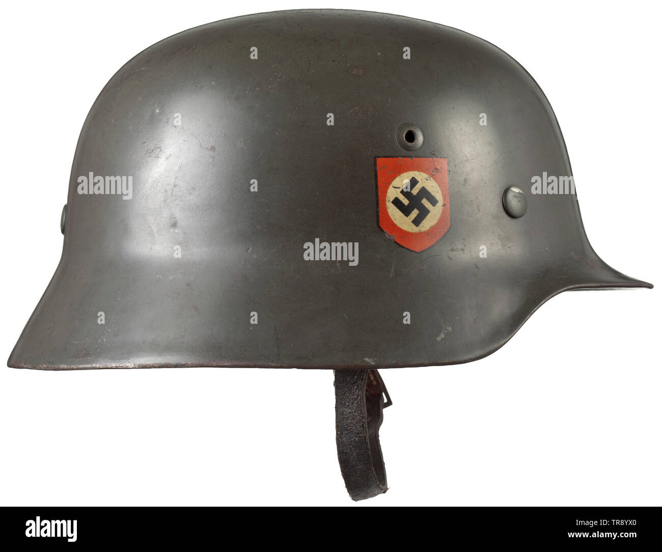 Helme, deutschen Stahlhelm M 1935, Waffen-SS, 4. SS Polizei Panzergrenadier Division, Editorial-Use - Nur Stockfoto