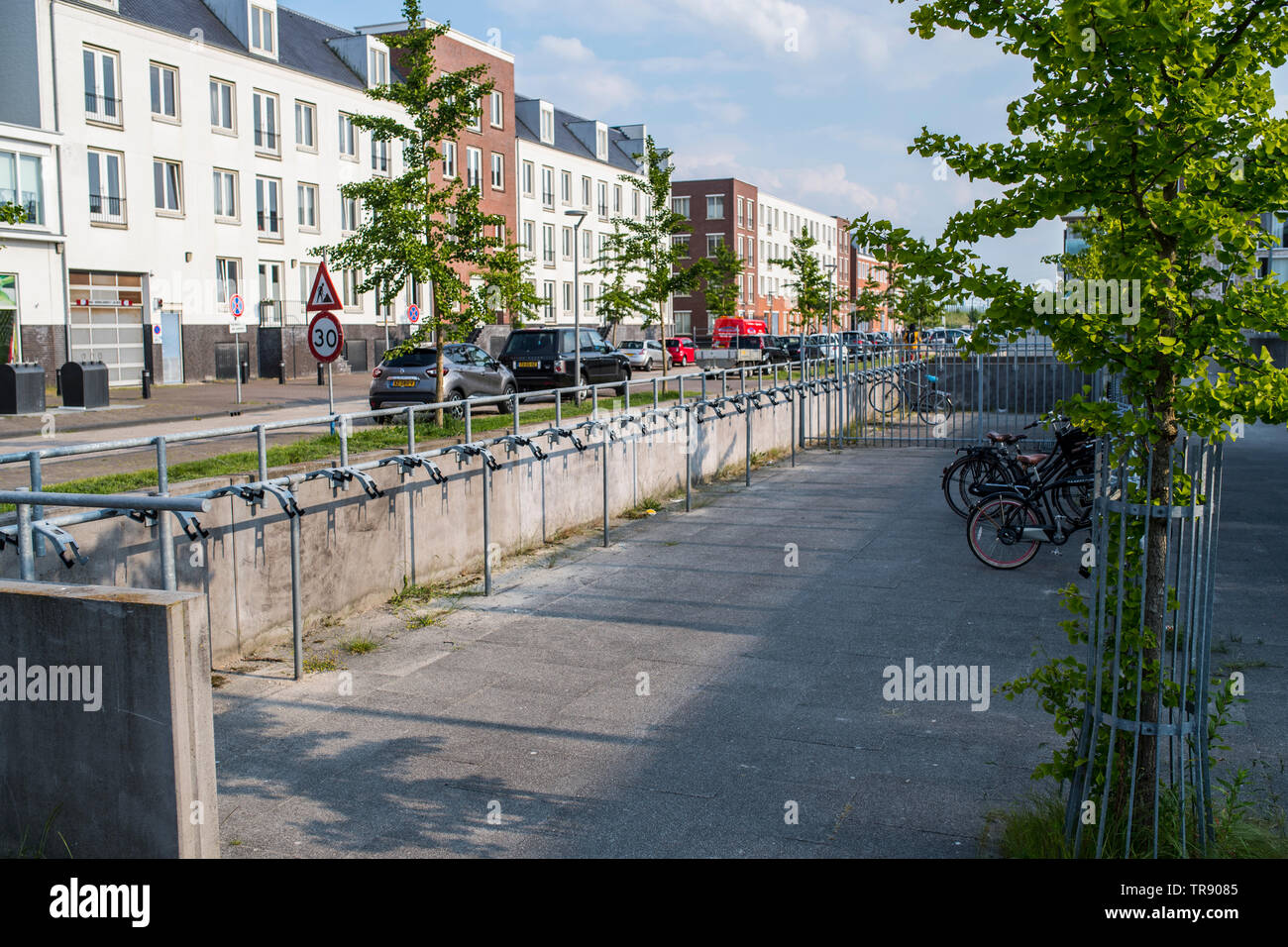 Almere, in der Nähe von Amsterdam ist die am schnellsten wachsende Gemeinschaft in Holland. Stockfoto