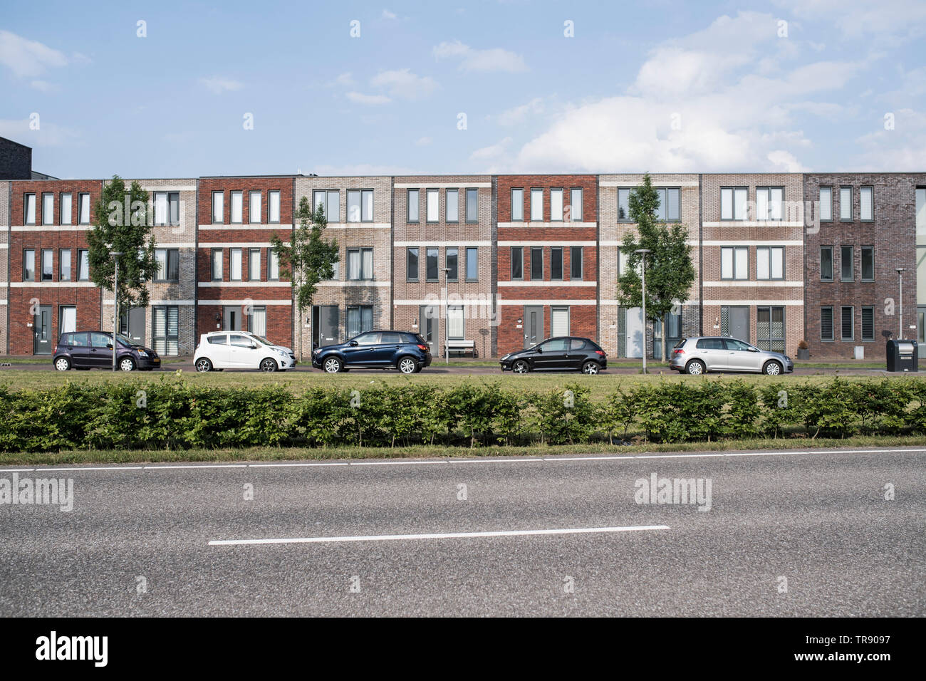 Almere, in der Nähe von Amsterdam ist die am schnellsten wachsende Gemeinschaft in Holland. Stockfoto