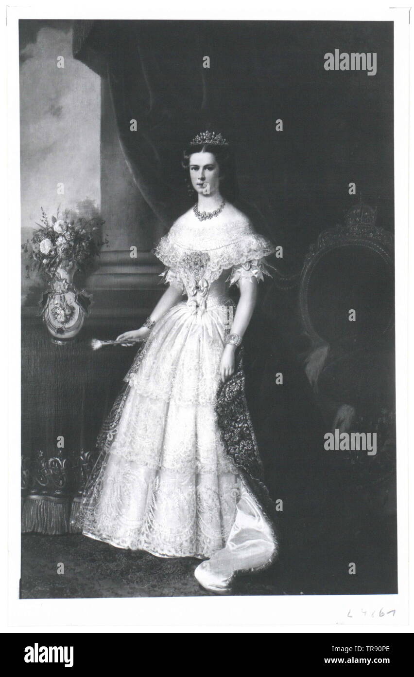 Elisabeth, Kaiserin von Österreich, Faksimile auf Malerei, Additional-Rights - Clearance-Info - Not-Available Stockfoto
