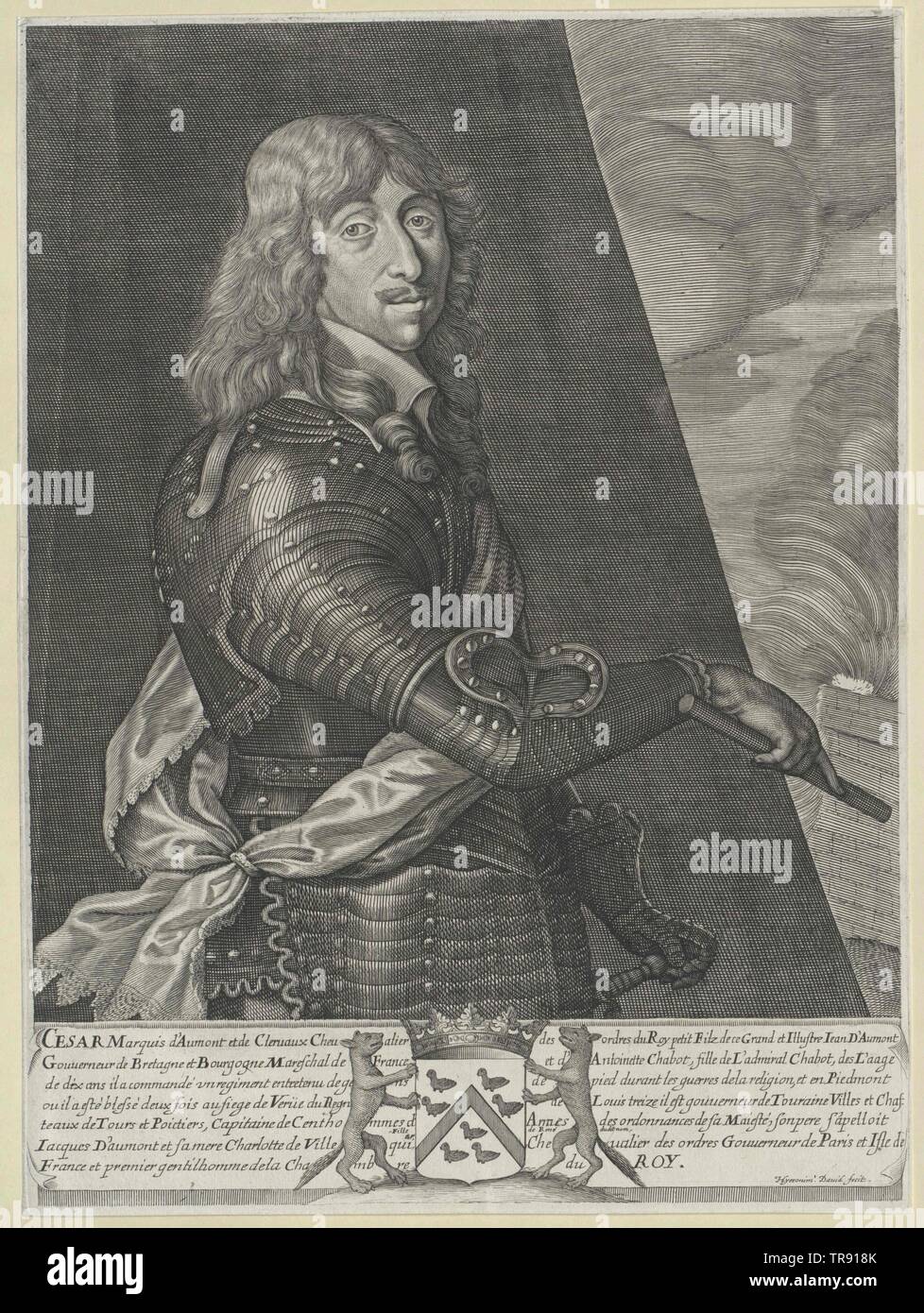 Aumont, Cesar Marquis d', Gouverneur von Touraine 1635 ff., - Additional-Rights Clearance-Info - Not-Available Stockfoto