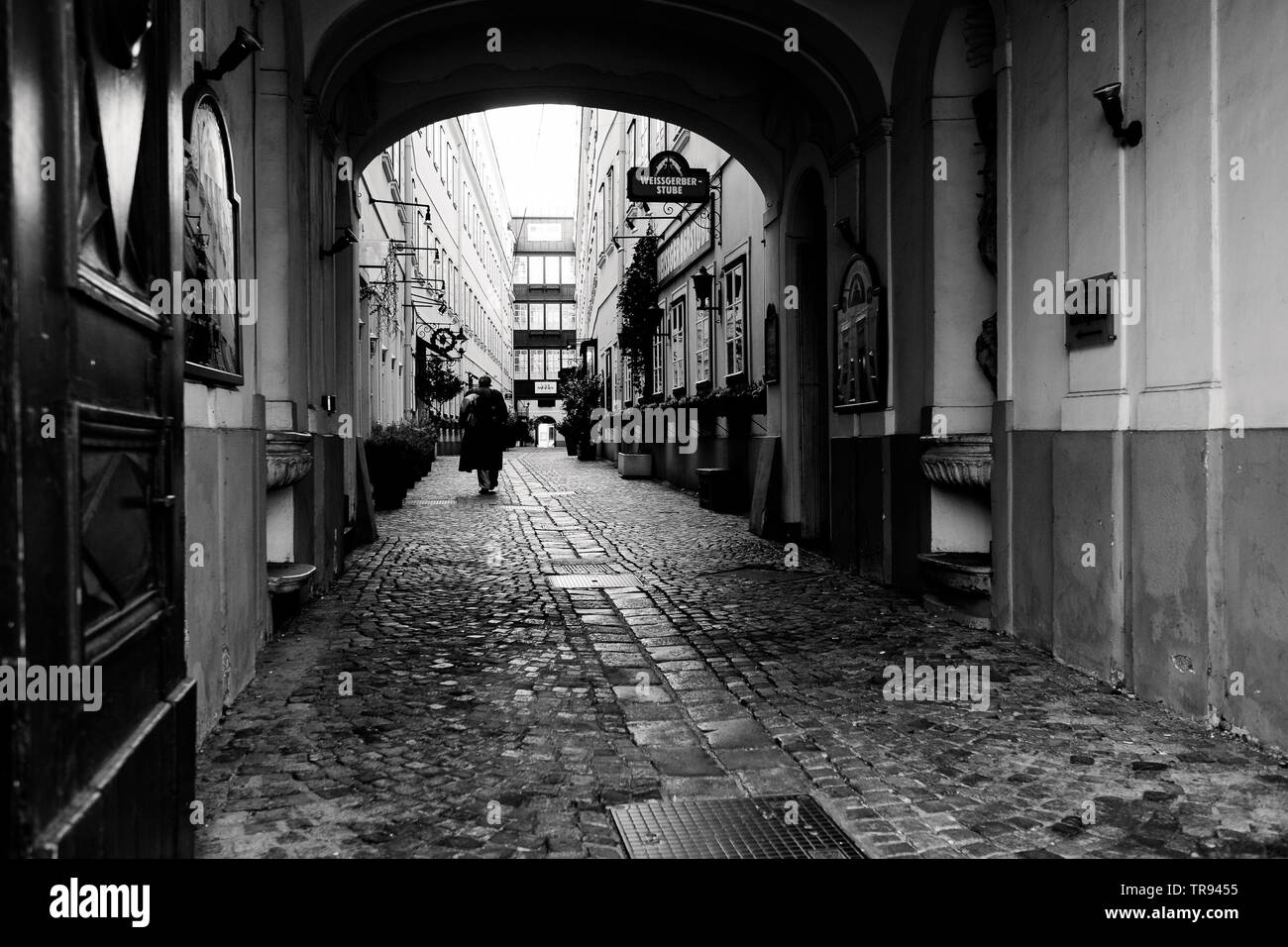 Wien Black & White Menschen Urlaub Stockfoto