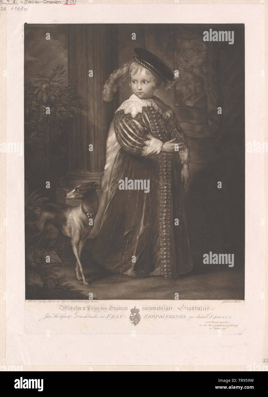 Wilhelm II., Prinz von Oranien, Graf von Nassau, Additional-Rights - Clearance-Info - Not-Available Stockfoto