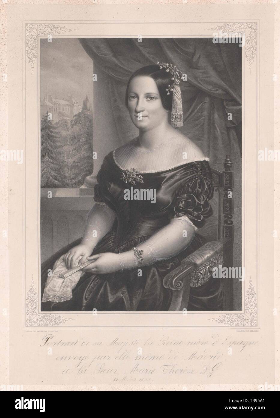 Marie Christine, Prinzessin der beiden Sizilien, Additional-Rights - Clearance-Info - Not-Available Stockfoto