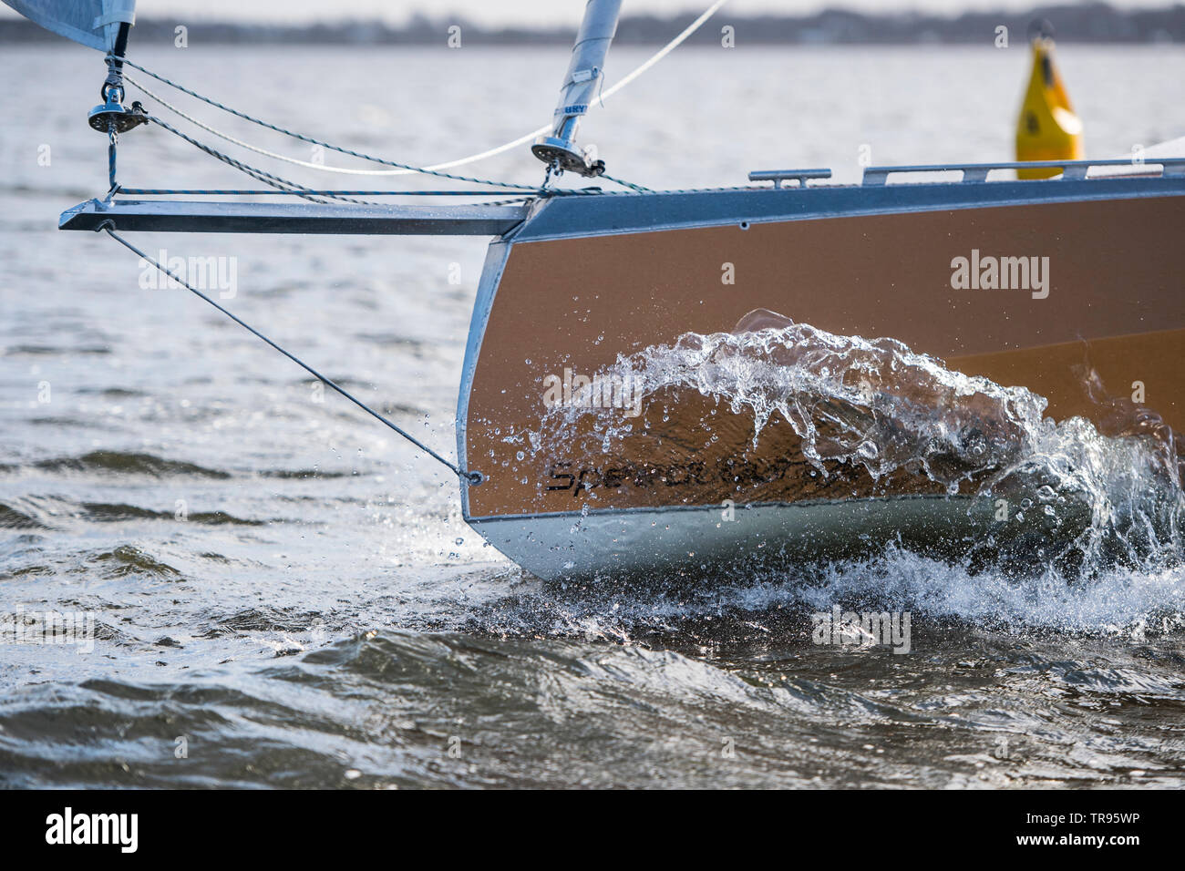 Aluminium yacht Speedlounger in Holland gebaut Stockfoto