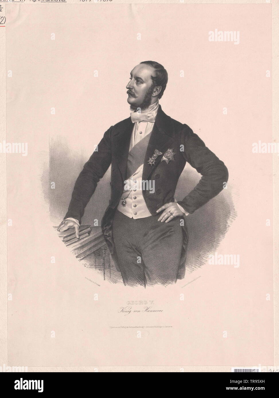 George V., König von Hannover, Additional-Rights - Clearance-Info - Not-Available Stockfoto